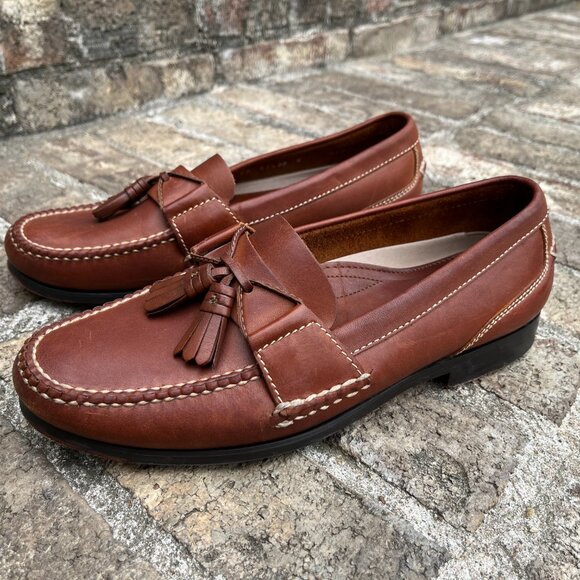 Foster Rainey Country Tassel Loafers Brown Leather Slip On Men\'s Size 8 M main image 7